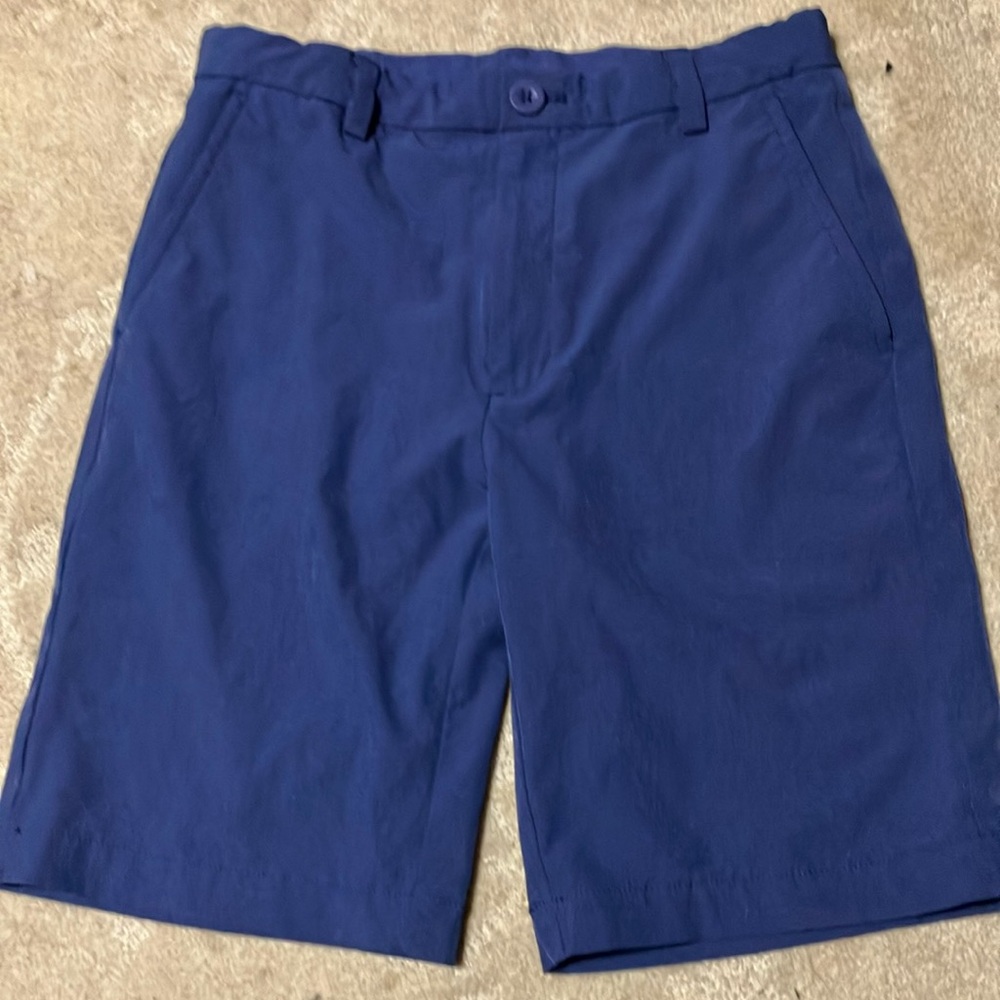 Vineyard Vines Performance Blue Flat Front Adjustable Waist Boys 14 Shorts